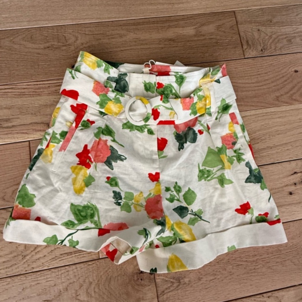 Sesame Romeo shorts in floral print linen blend size 34 new with tags - Picture 3 of 5